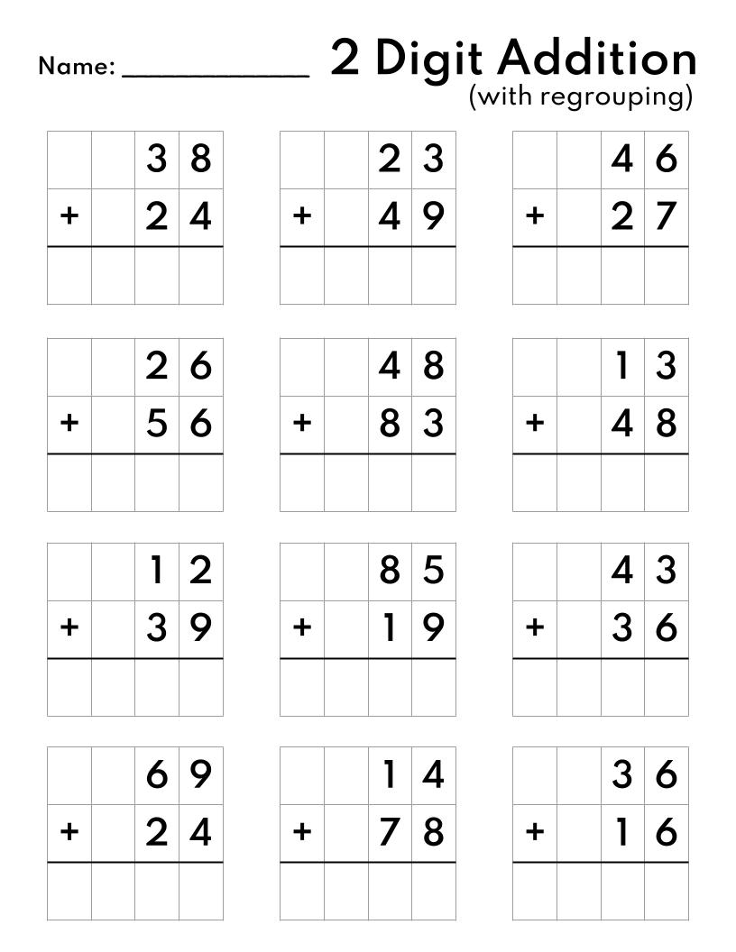 1st Grade Addition Worksheets Free Printable