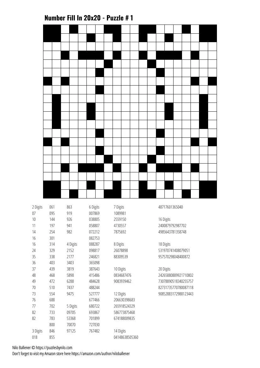 Printable Number Puzzles For Adults