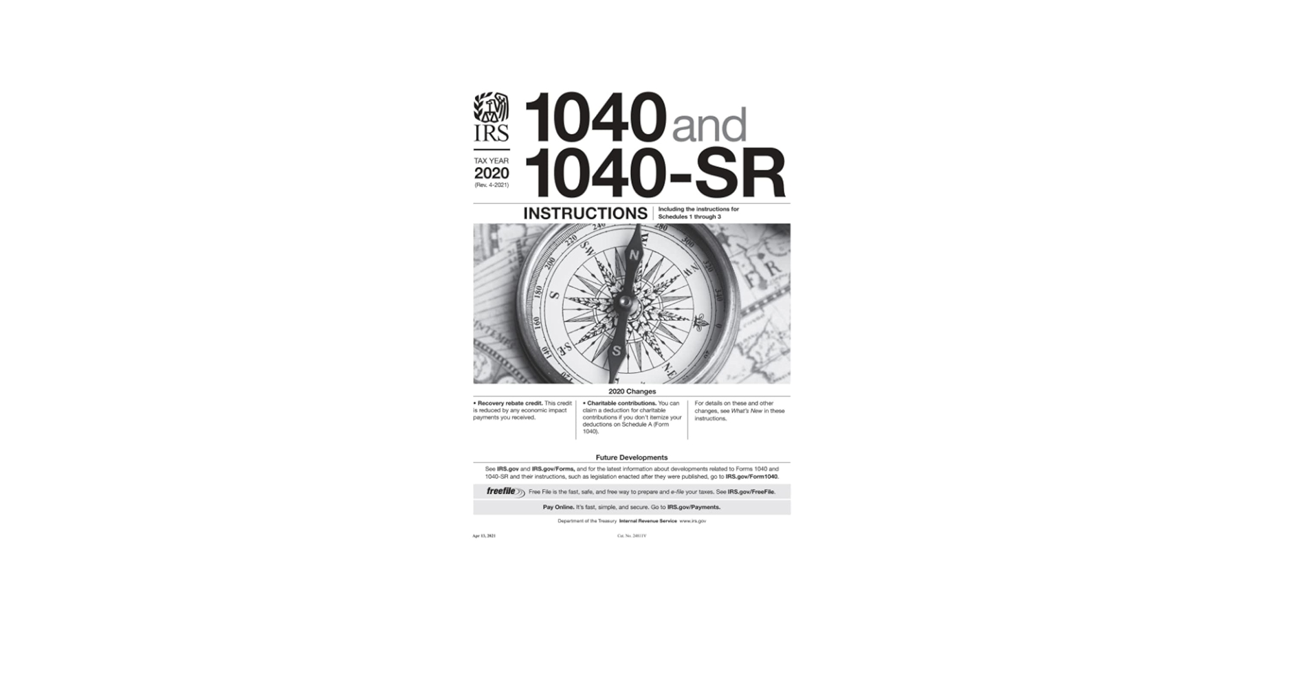 1040 And 1040 SR Insturctions Tax Year 2020 Internal Revenue 