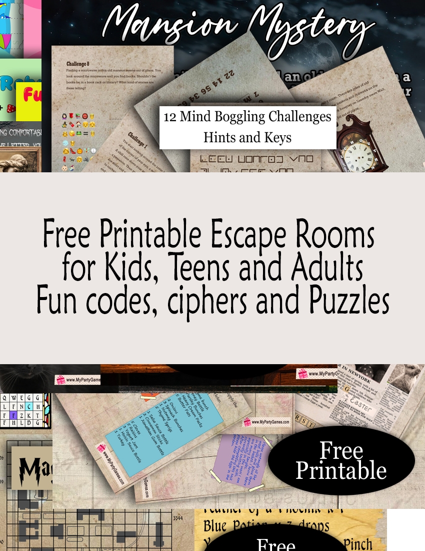 Escape Room Puzzles Printable Hard