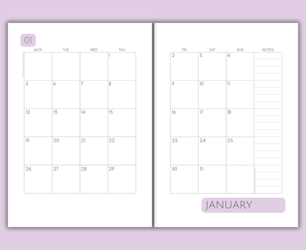 2026 Printable Calendar By Month With Lines