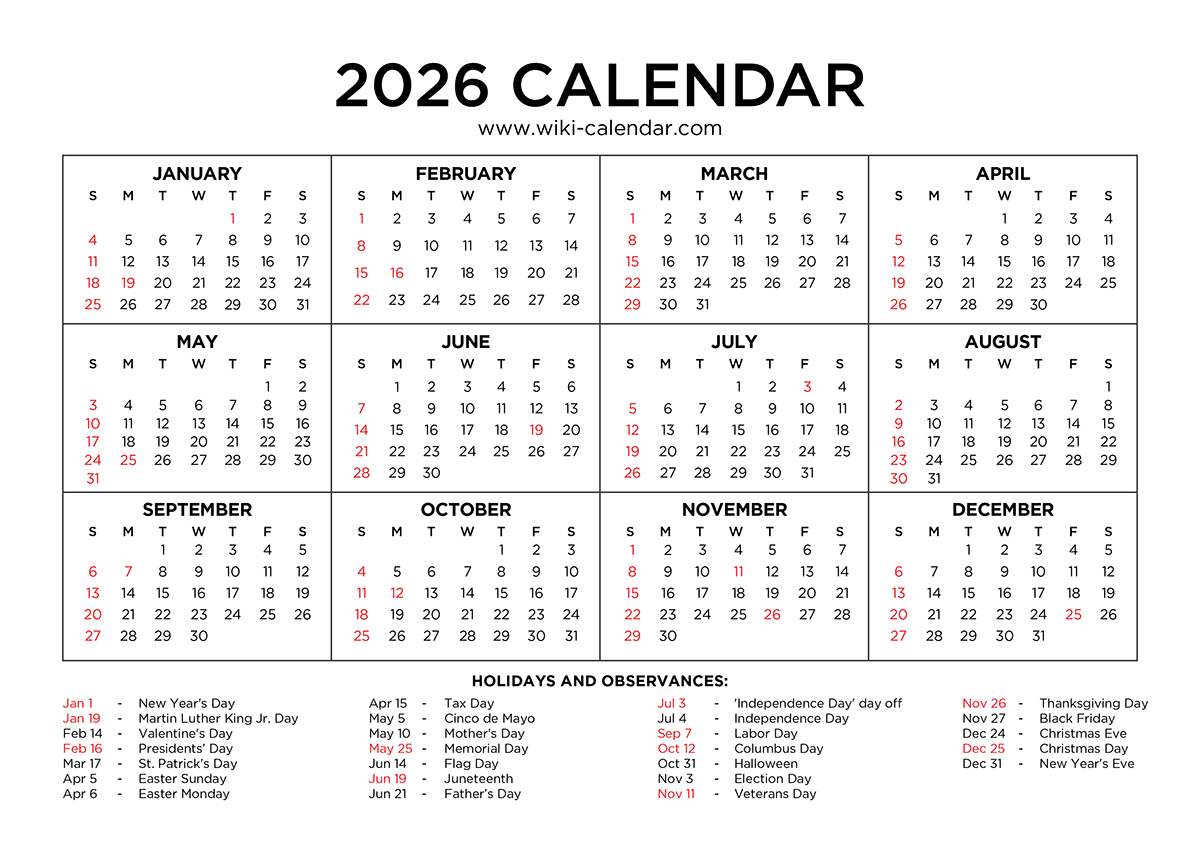 Printable Daily December 25 2026 Calendar