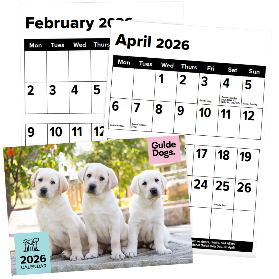 2026 Large Print Calendar Guide Dogs SA NT