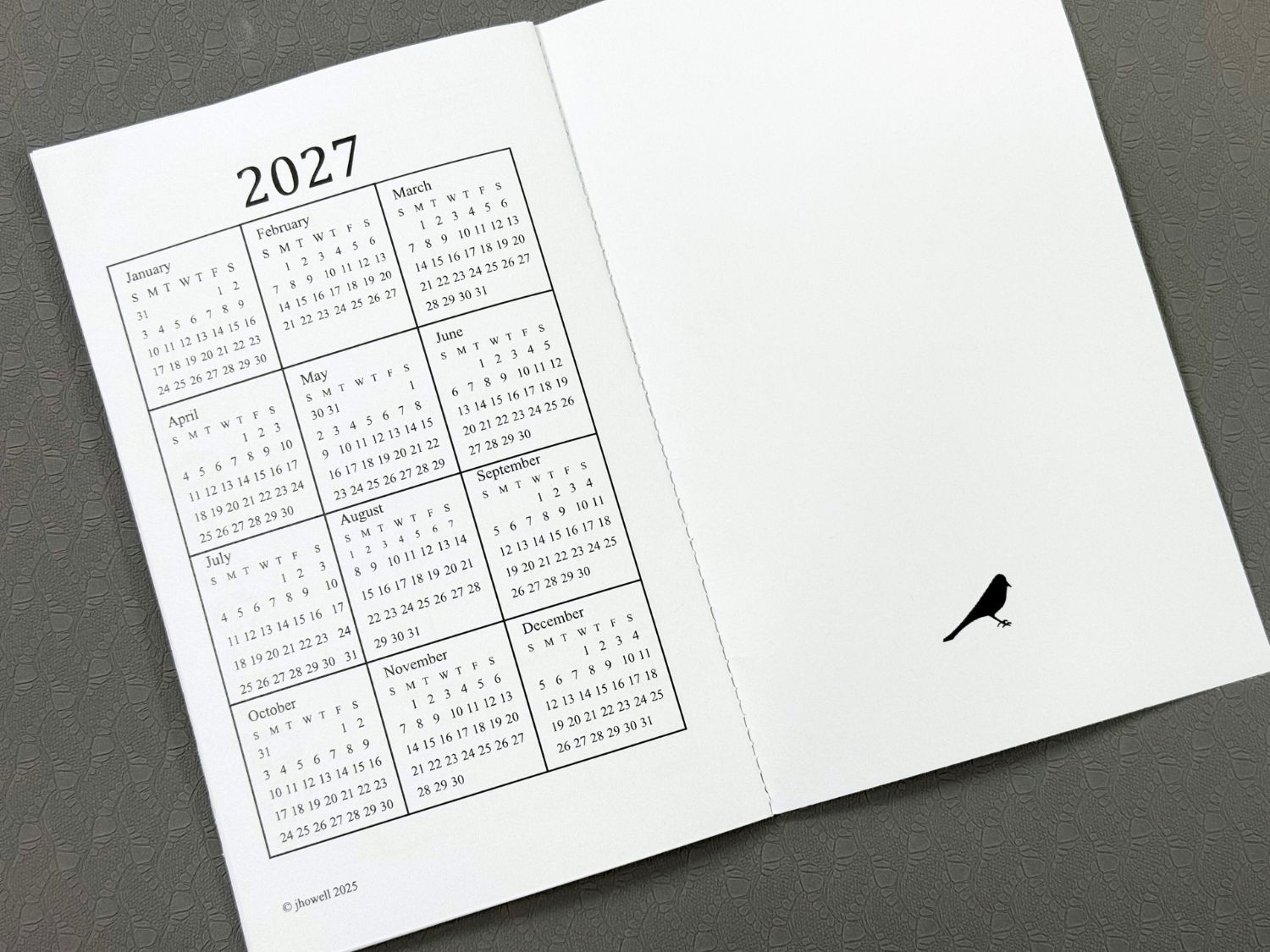 2026 Pocket Calendar Printable