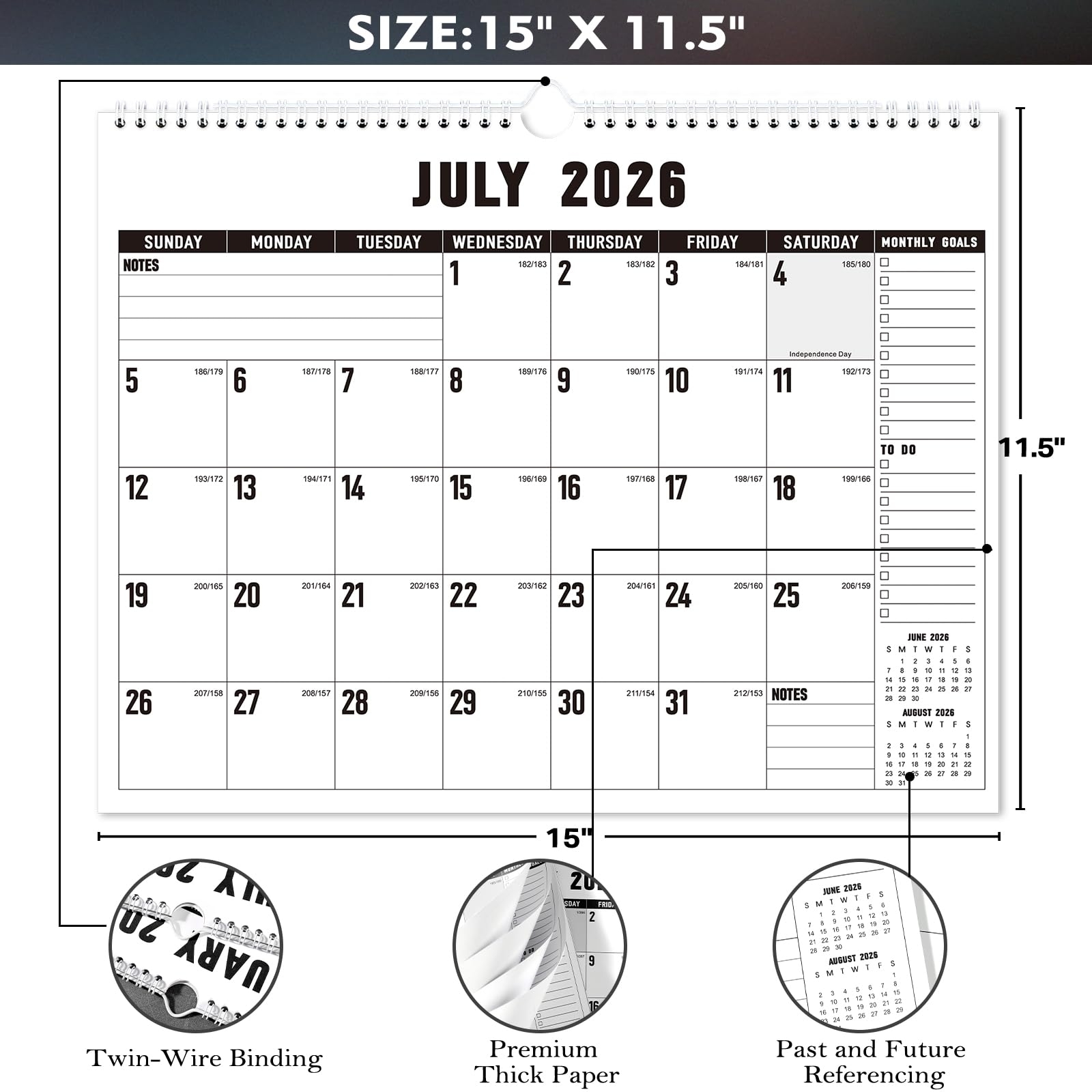 2026 Wall Calendar 2026 Calendar 15 X 11 5 January 2026 
