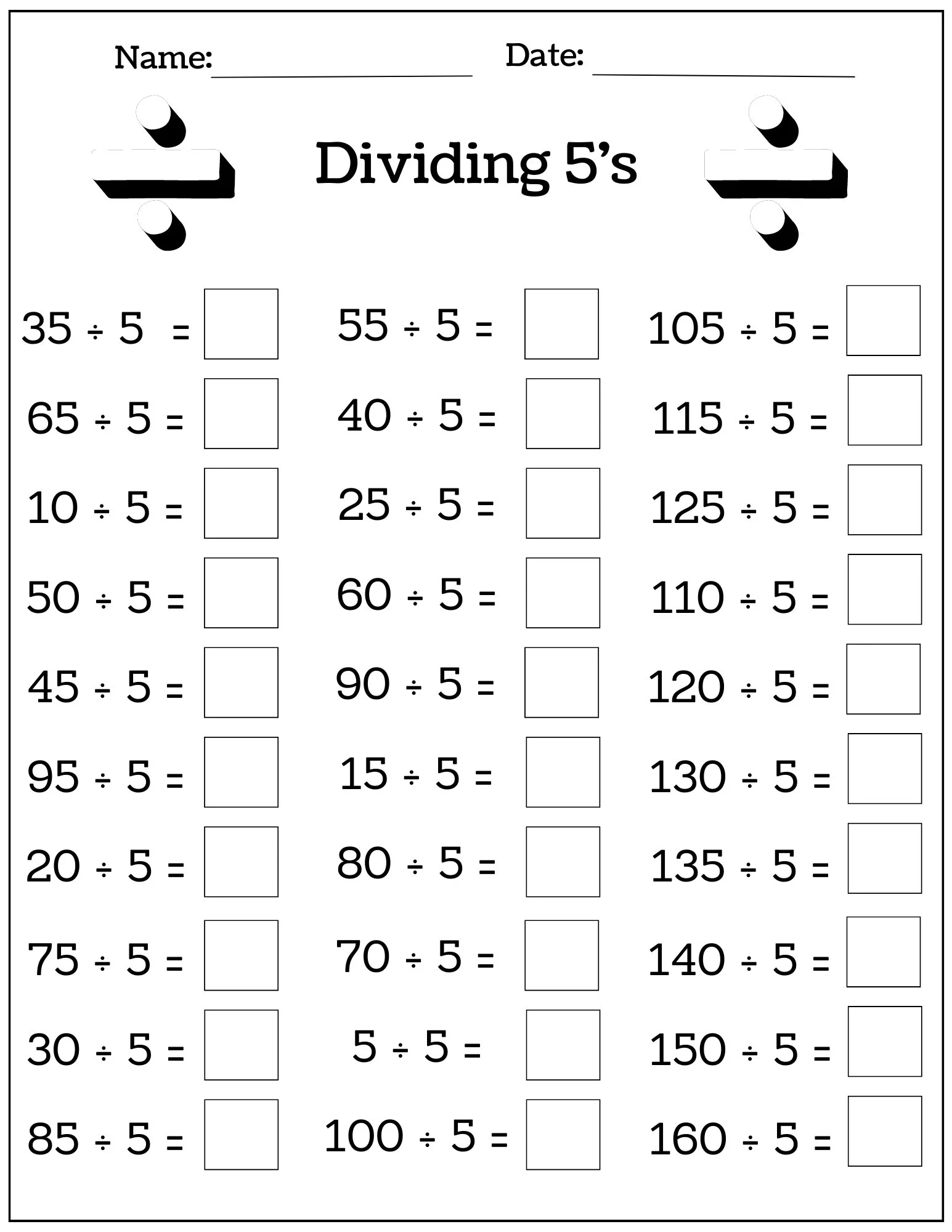 24 Printable Multiplication And Division Worksheets 1 12 Fill 