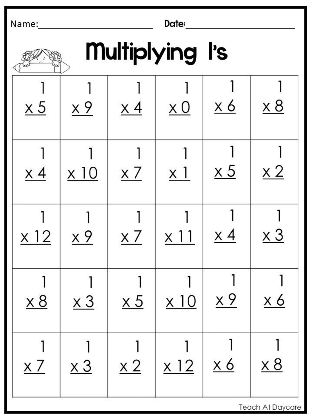 4th Grade Multiplication Worksheets Printable