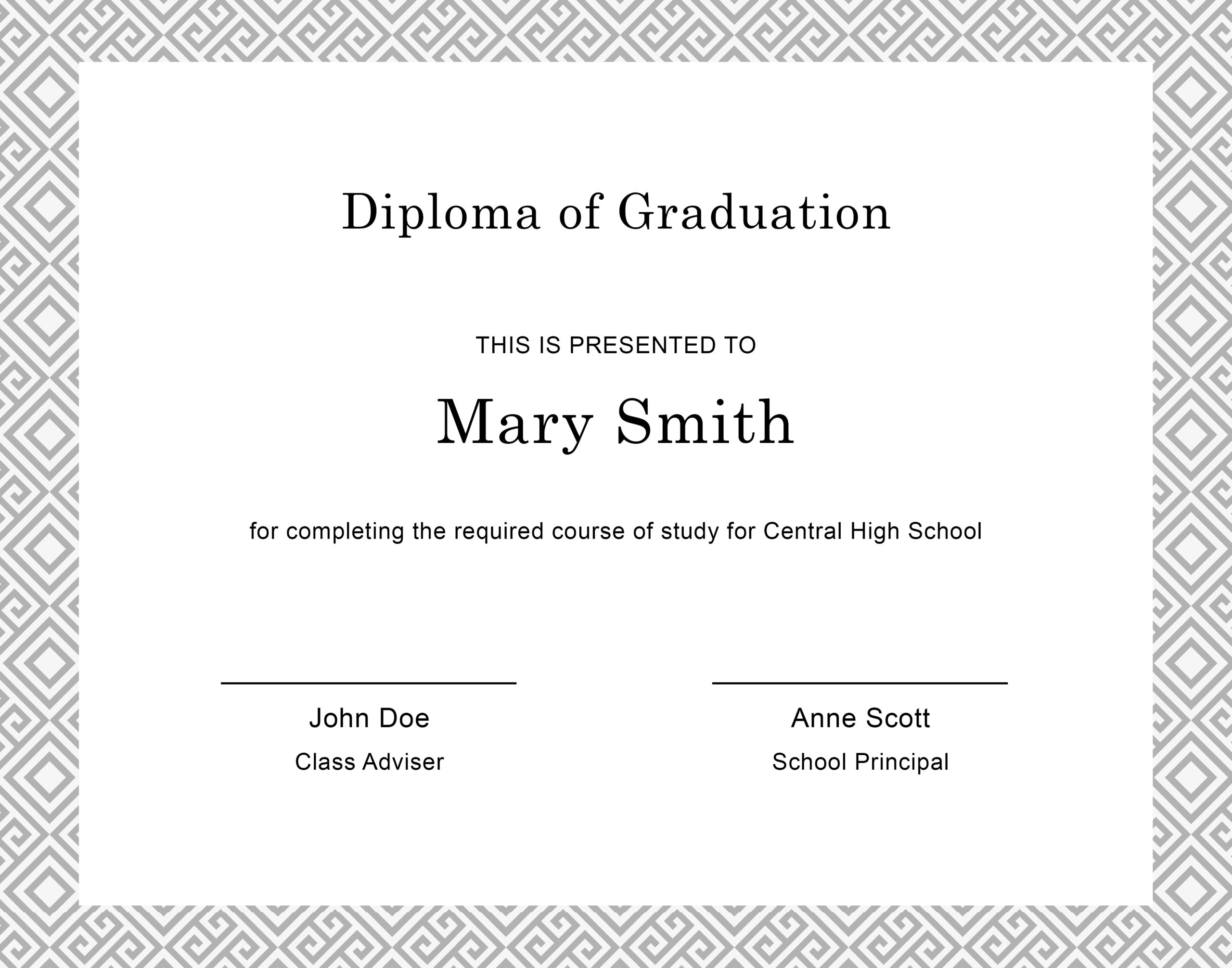 27 Real amp Fake Diploma Templates High School College Homeschool 