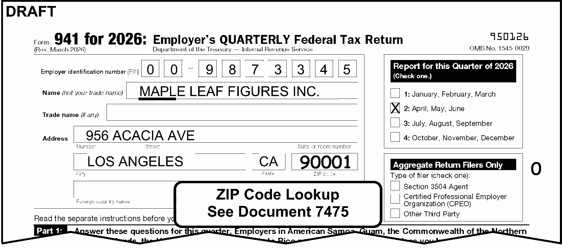 Irs Forms 2026 941