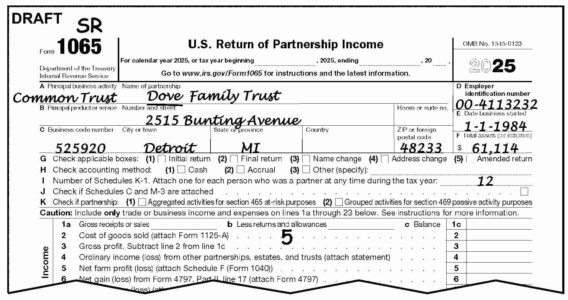 3 11 15 Return Of Partnership Income Internal Revenue Service