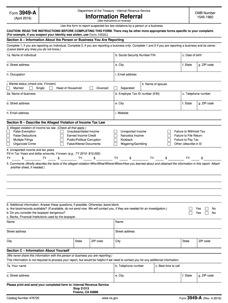 3949a Form Fill Out amp Sign Online DocHub