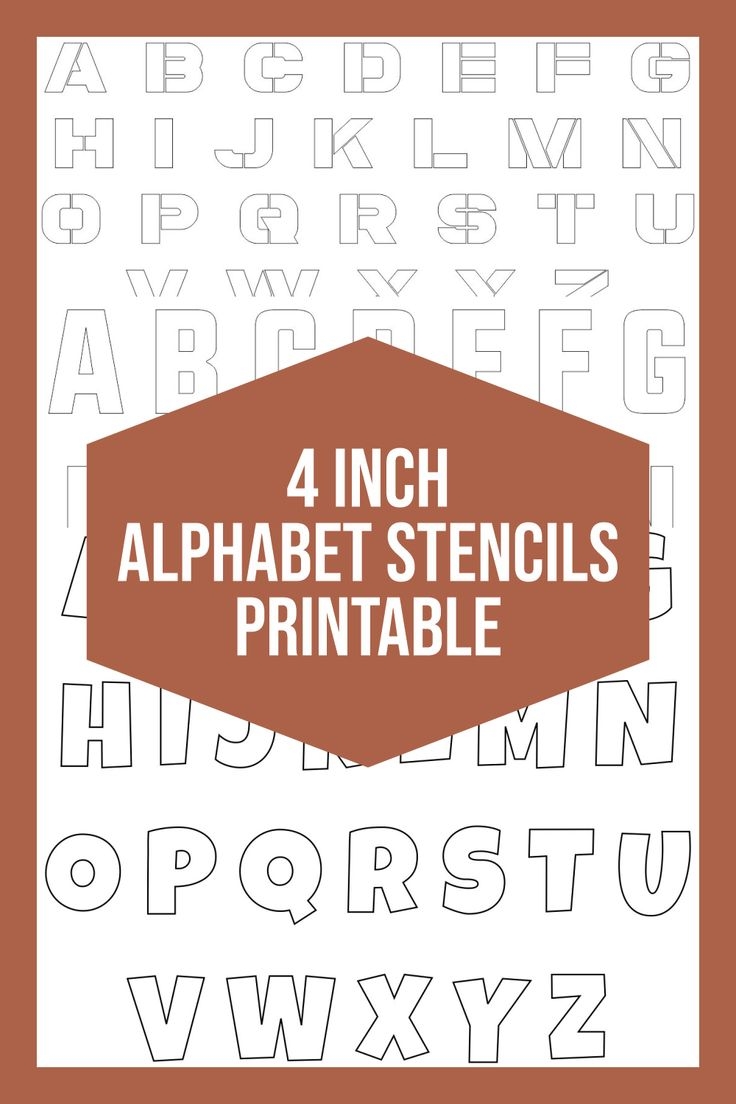 4 Inch Alphabet Stencils Printable