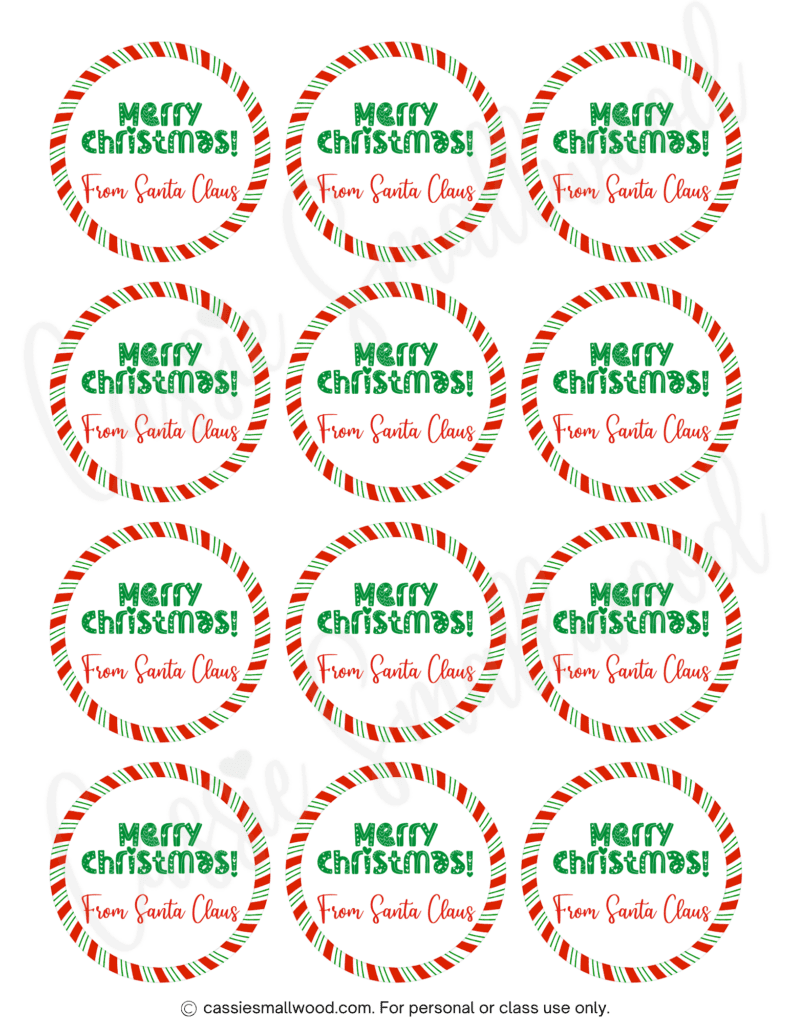 Free Printable Christmas Gift Tag Templates For Word