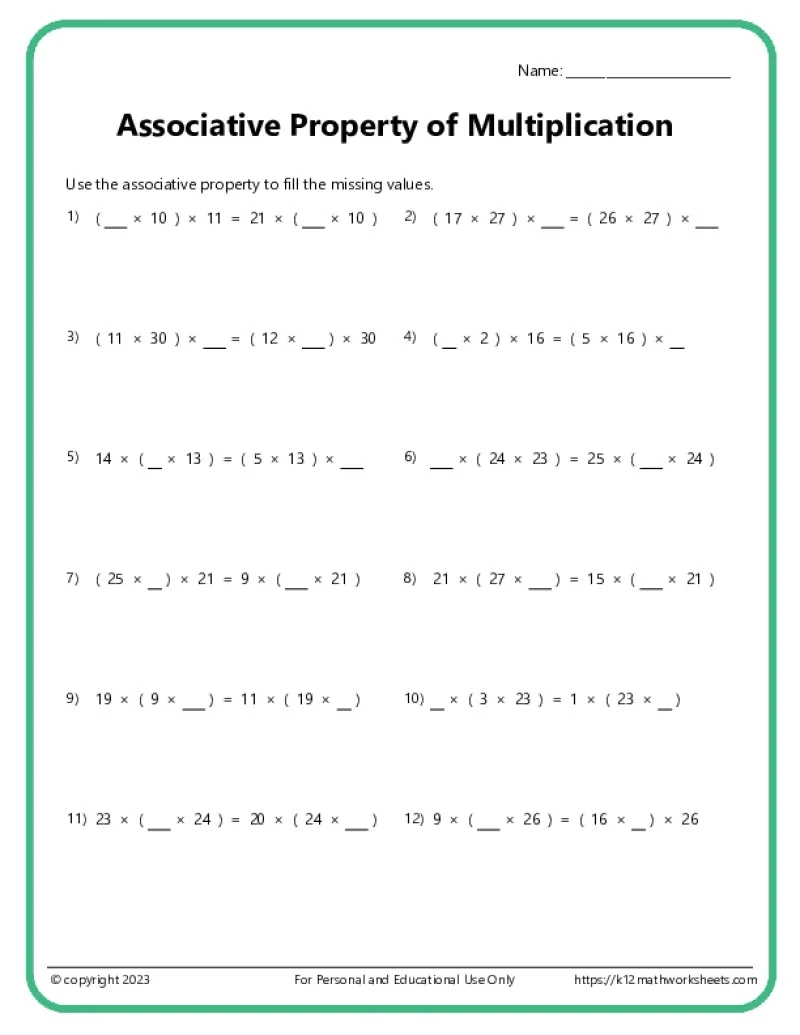 Worksheet Printable 4 Grade