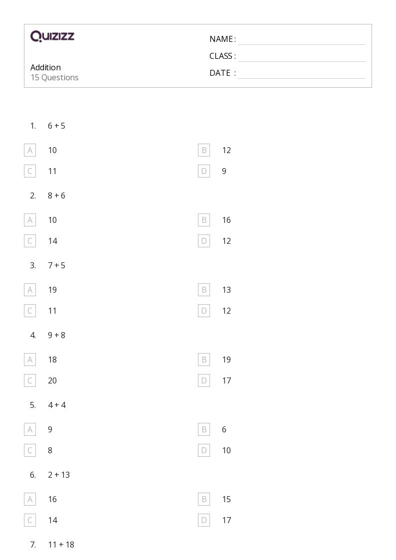 50 Math Worksheets For 7th Grade On Quizizz Free amp Printable