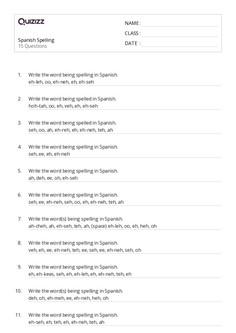 50 Spelling Worksheets For 8th Grade On Quizizz Free amp Printable