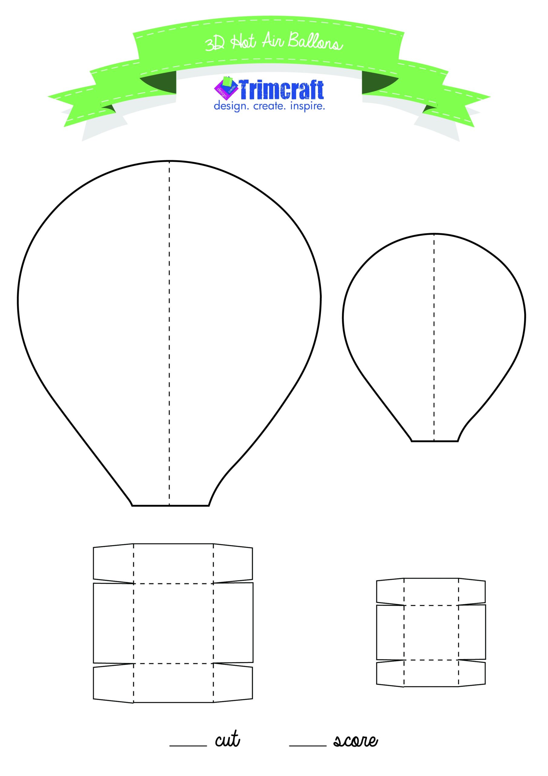 Printable Cut Out Hot Air Balloon Template
