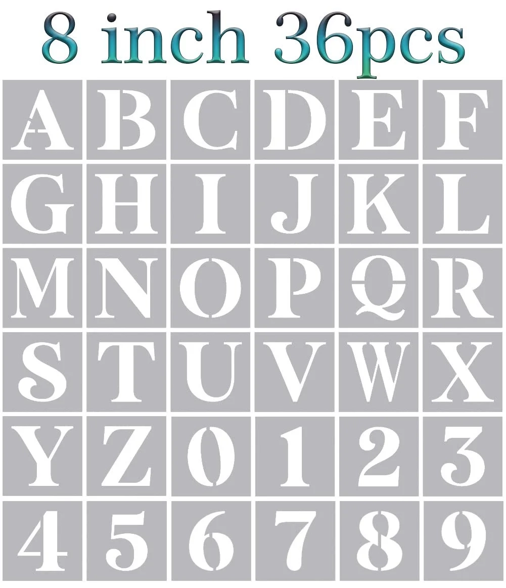 8 Inch Large Letter Stencils Alphabet Stencils For Painting On 