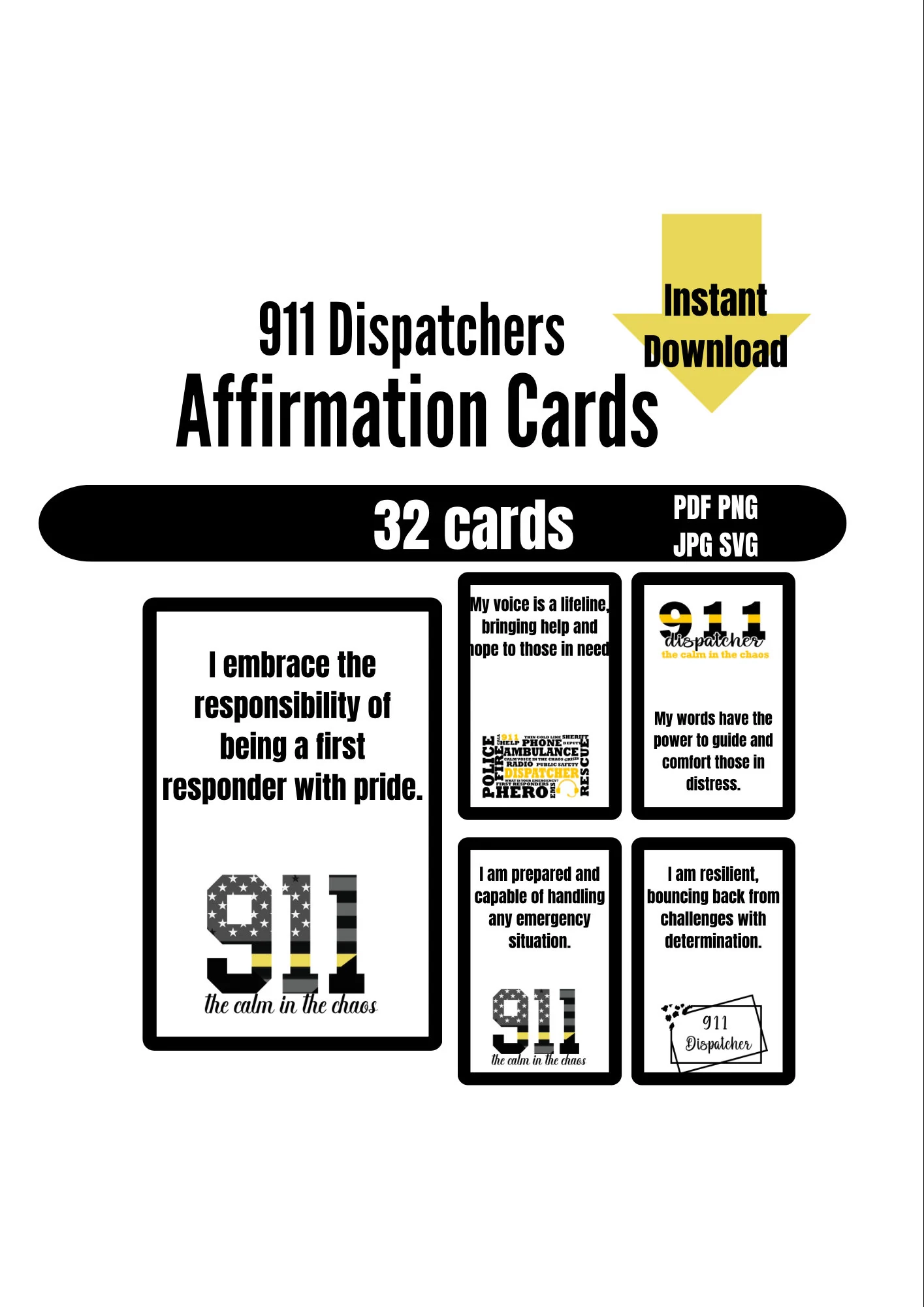 911 Dispatcher Affirmation Cards Coping amp Well being PDF 