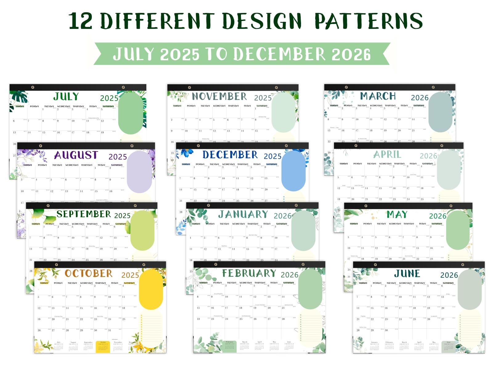 Amazon 2026 Calendar With Clear Waterproof Cover 17 X 12 