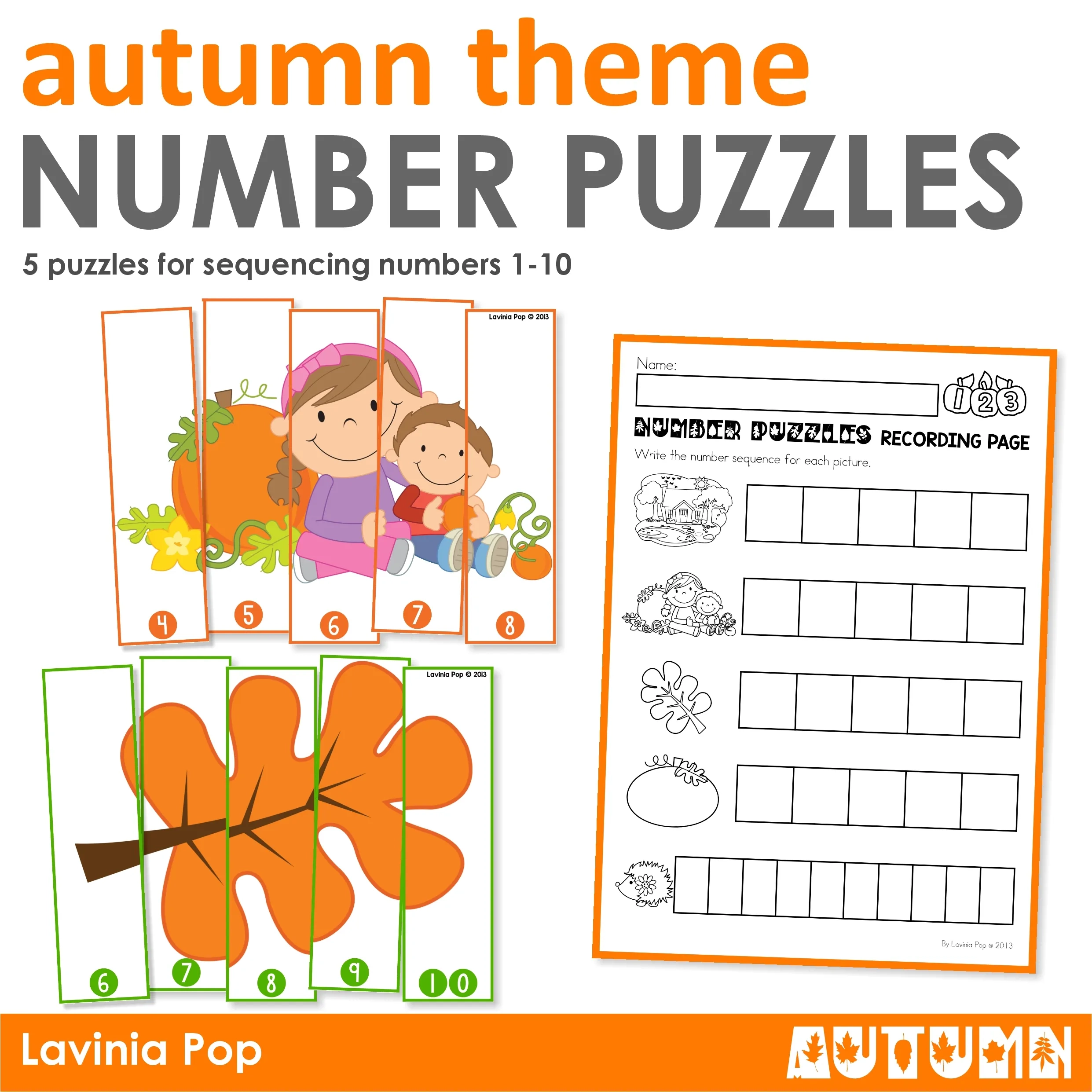 Printable Number Puzzles For Preschoolers
