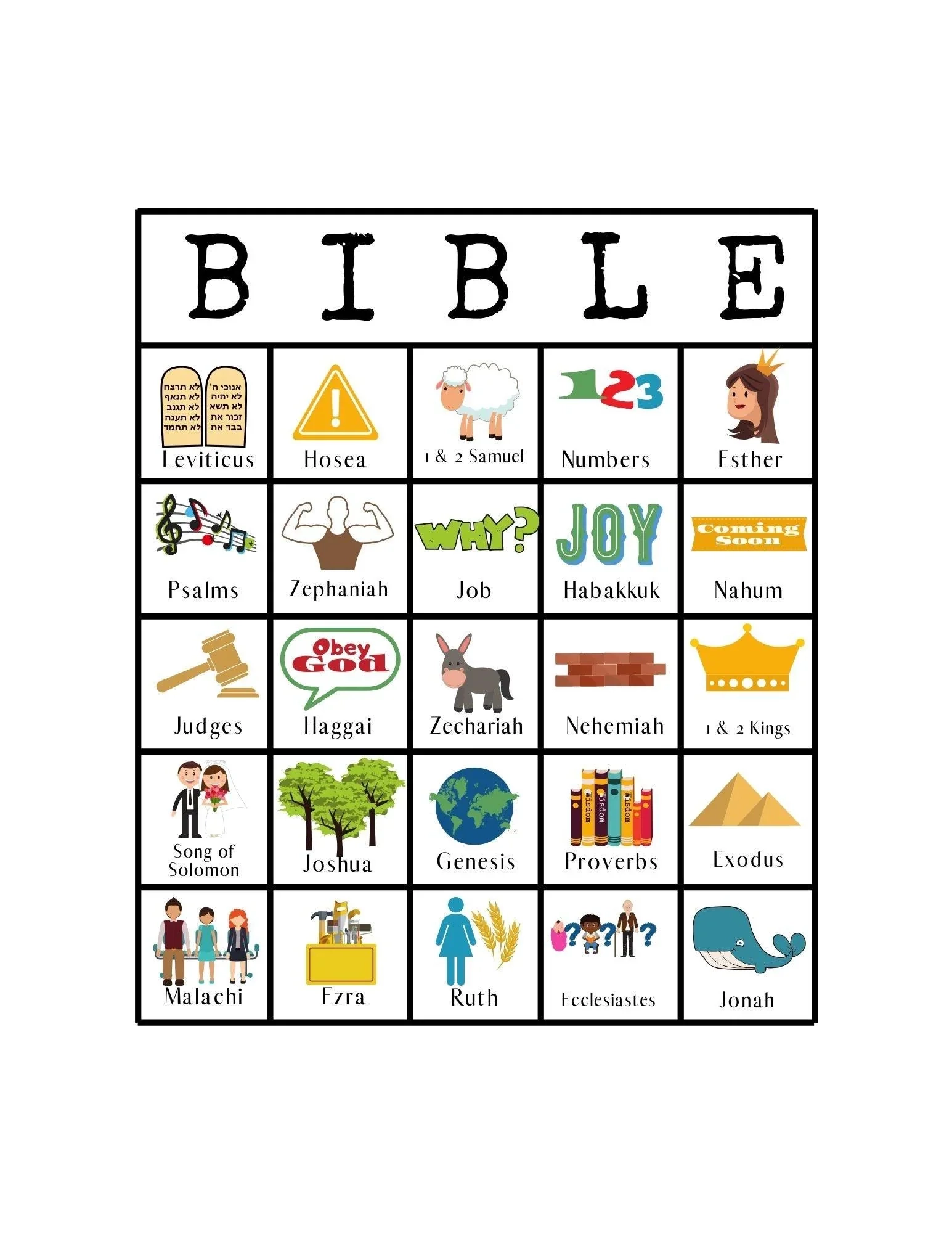 Bible Game Bundle printable Download 