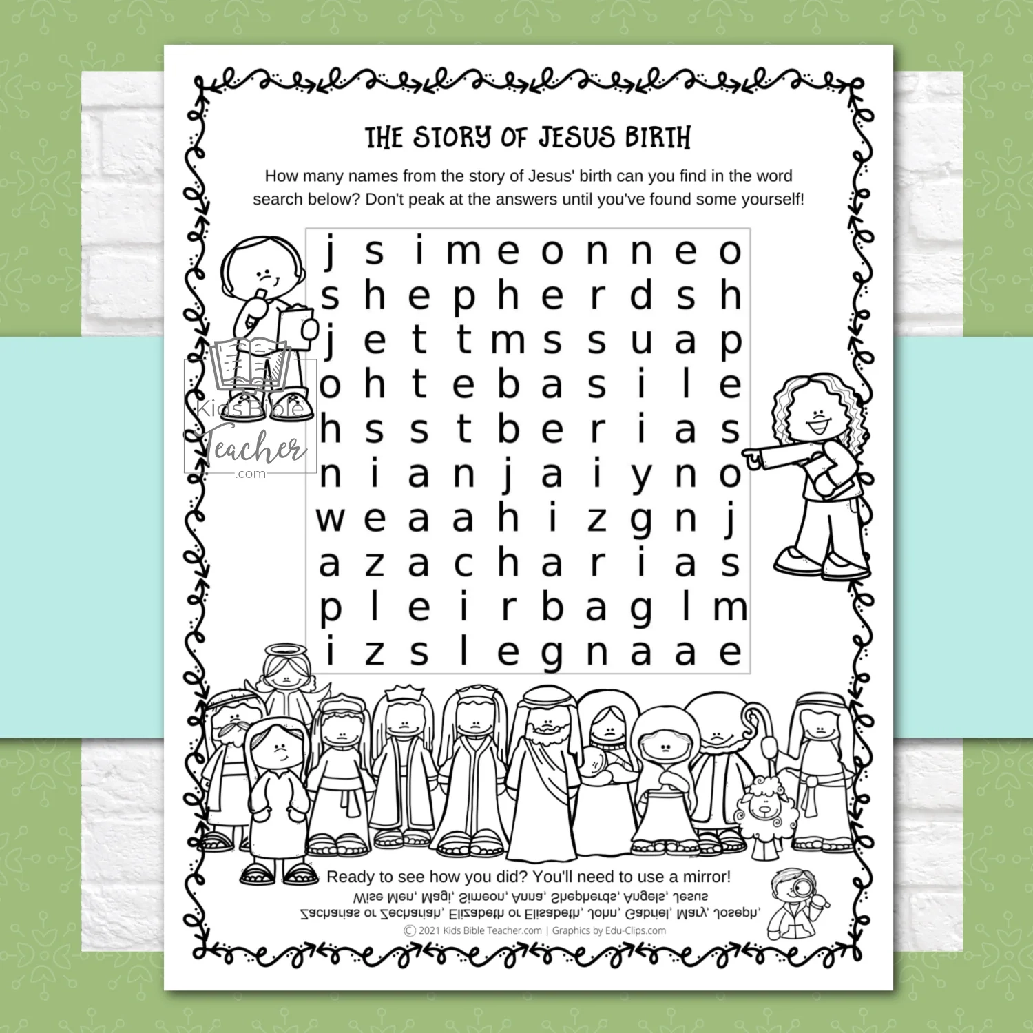 Printable Bible Worksheets