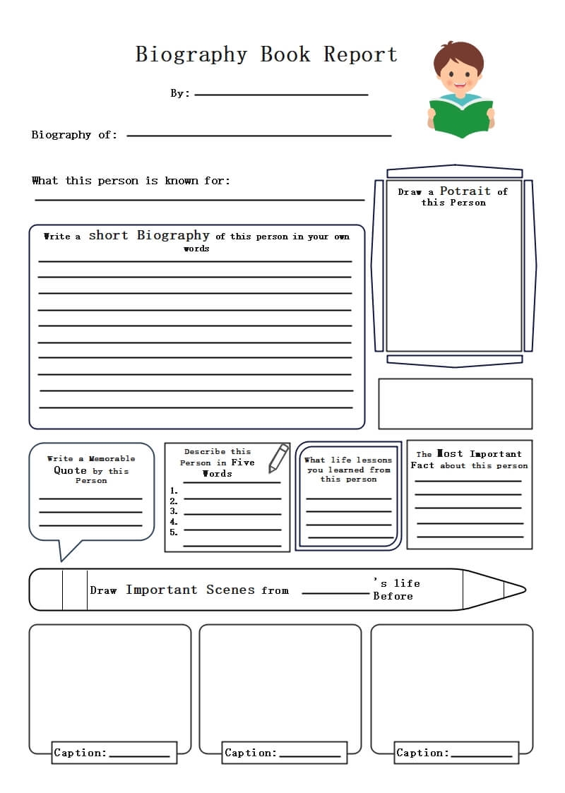 Printable Biography Template For Students