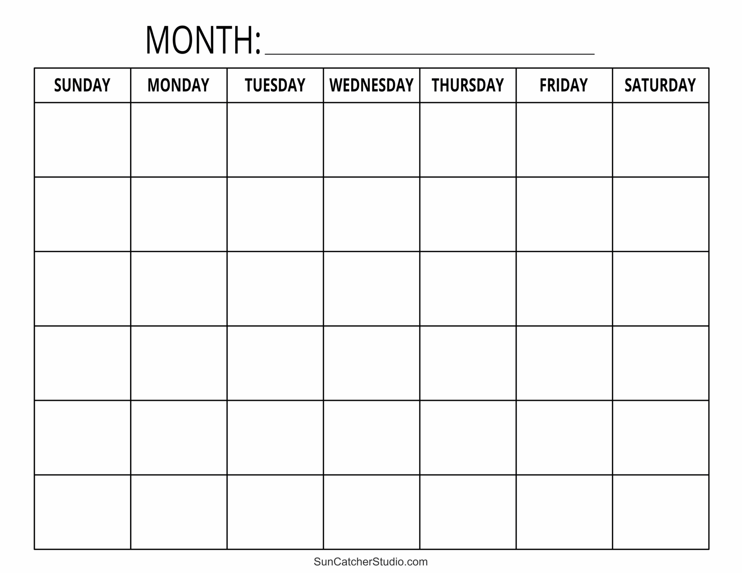 Blank Calendar Templates Monthly amp Weekly Free Printables 