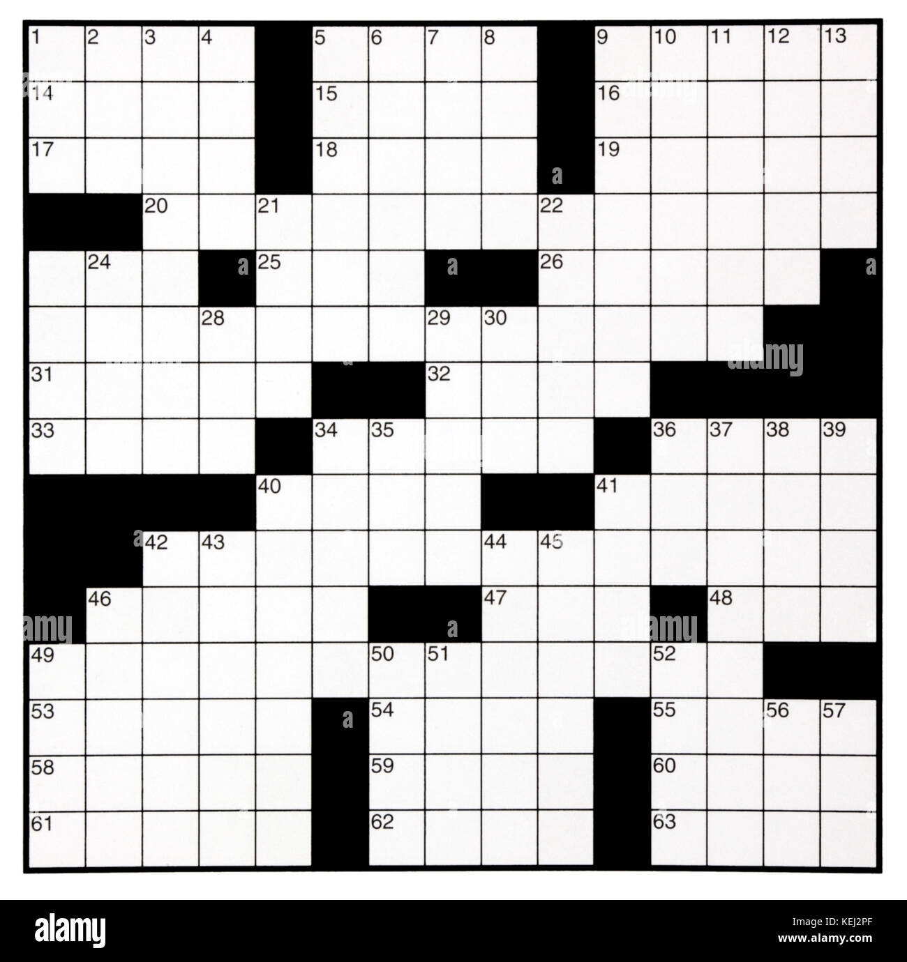 Blank Crossword Puzzle Template