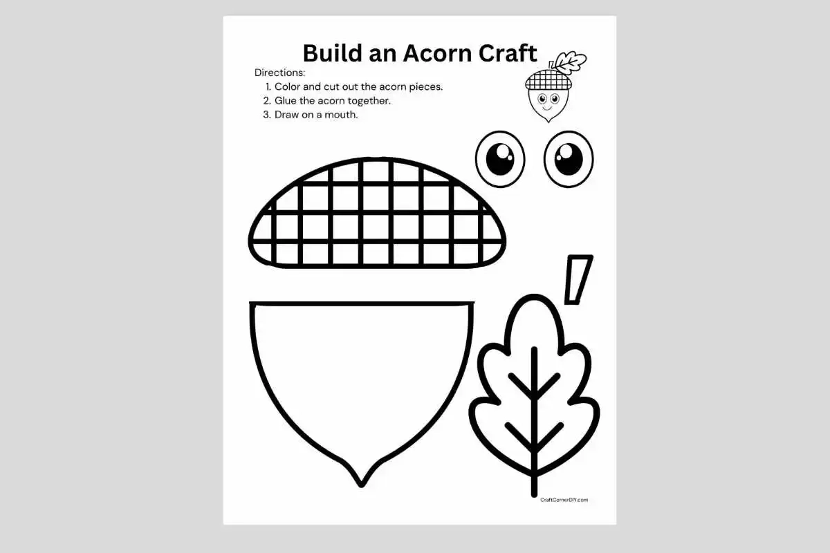Acorn Printable Template