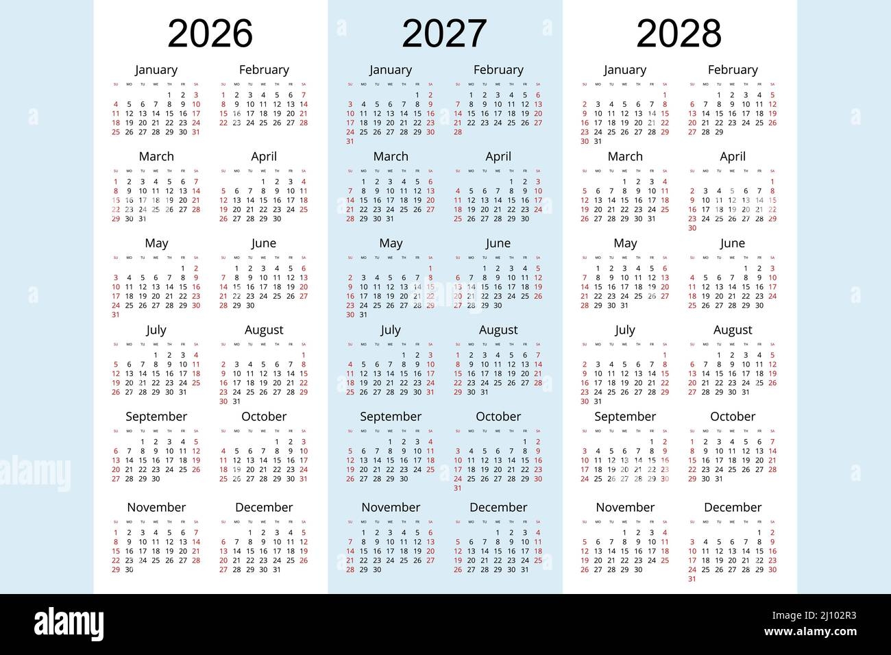 Free Printable Calendar 2026 2027