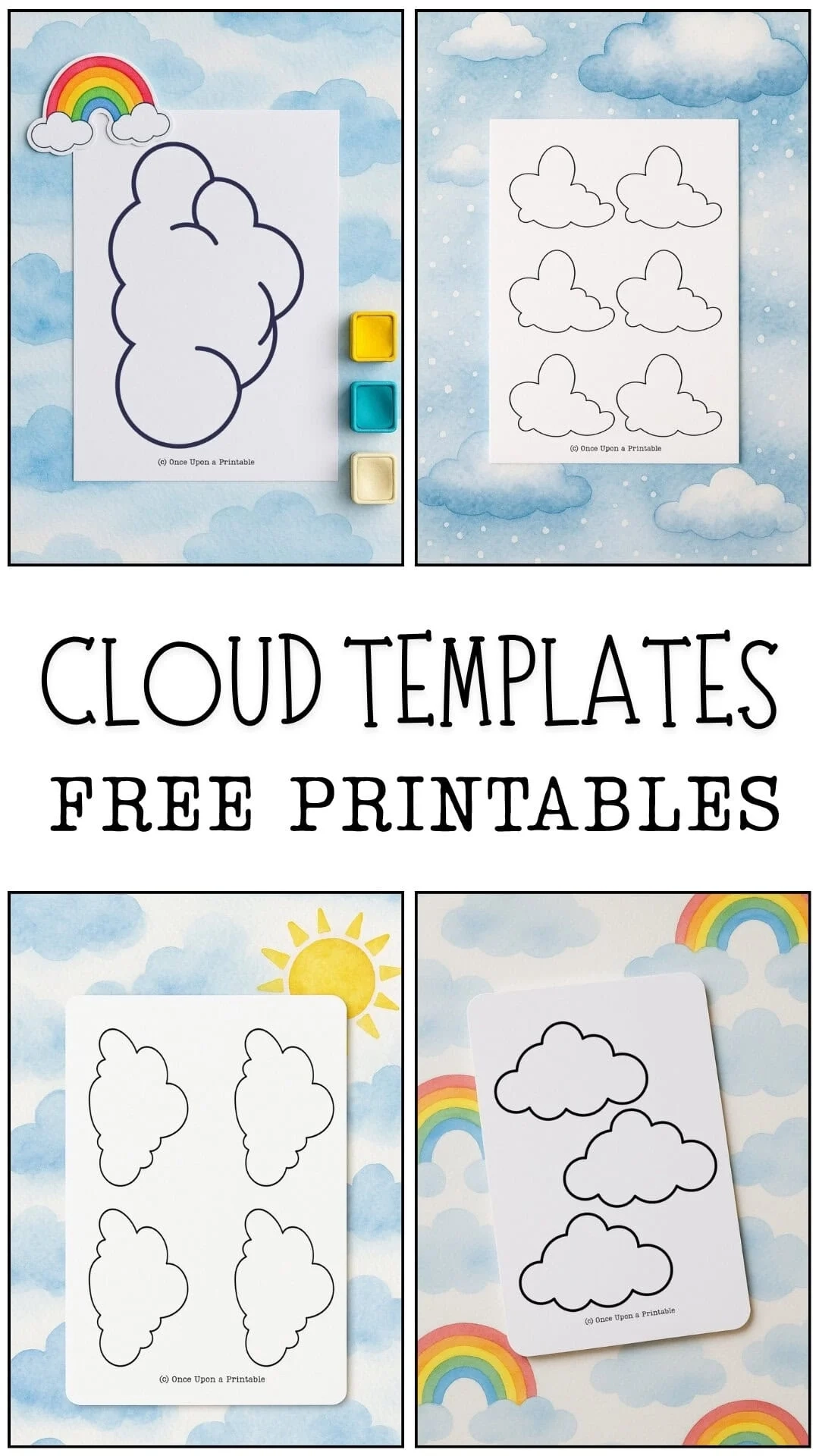 Cloud Templates Free Printables Once Upon A Printable