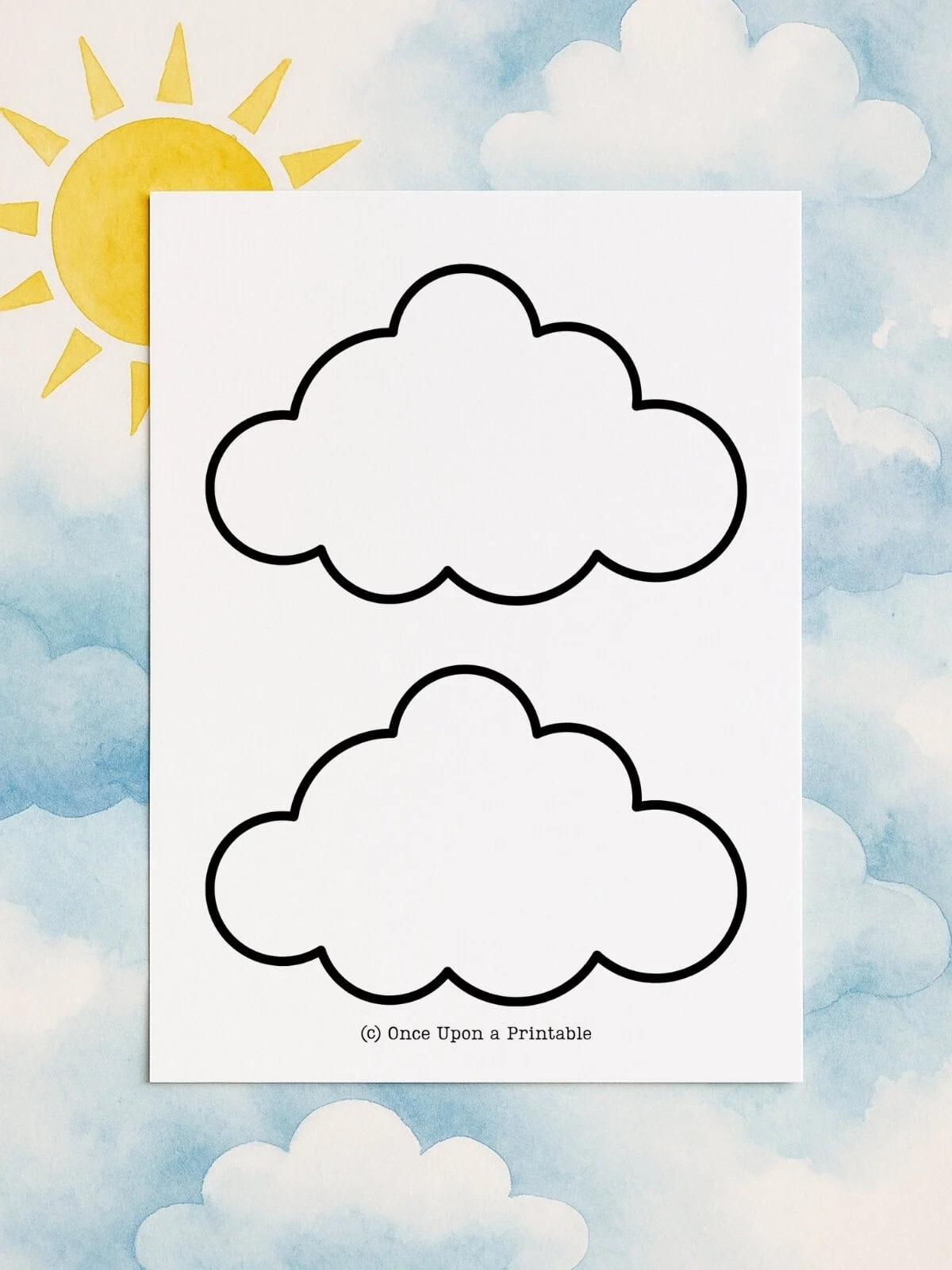 Cloud Templates Free Printables Once Upon A Printable