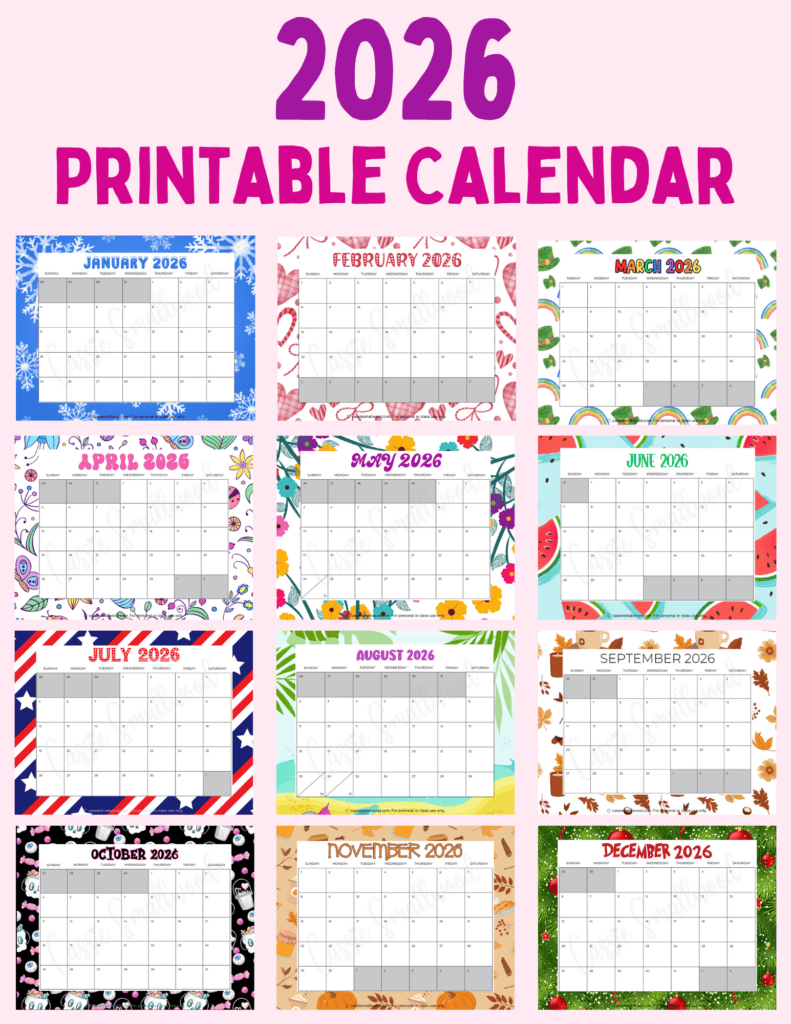 Printable Free Calendar 2026