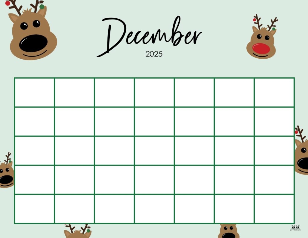 11x17 Printable Calendar December