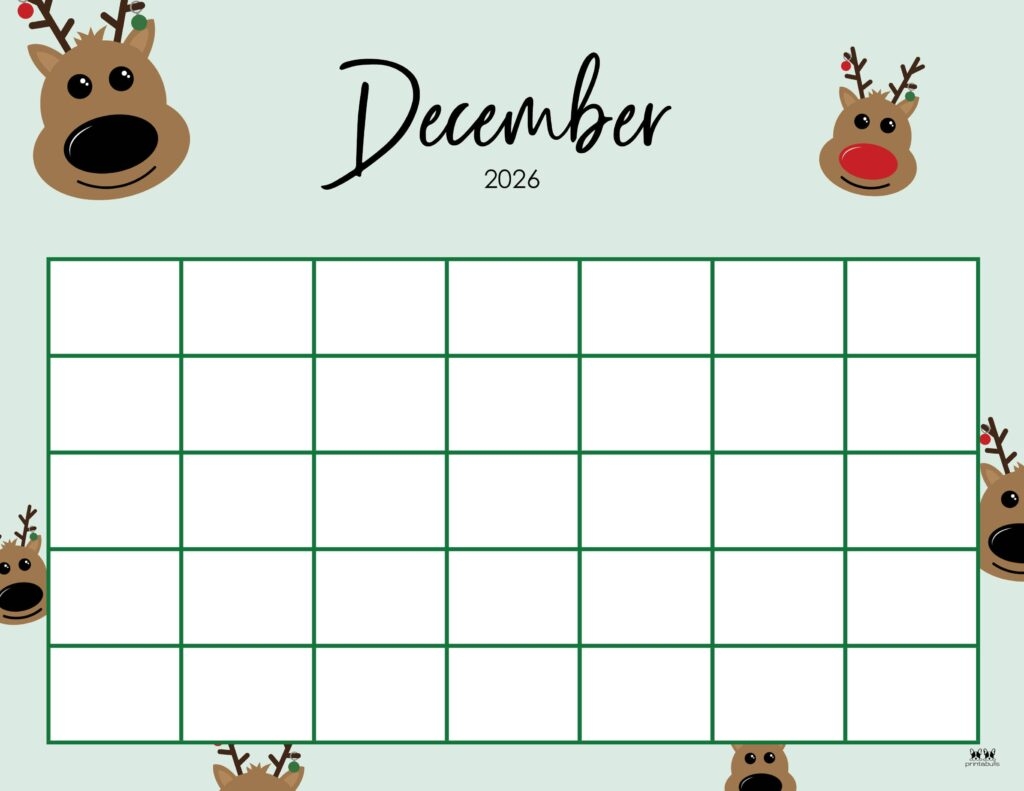 December 2026 Printable Calendars