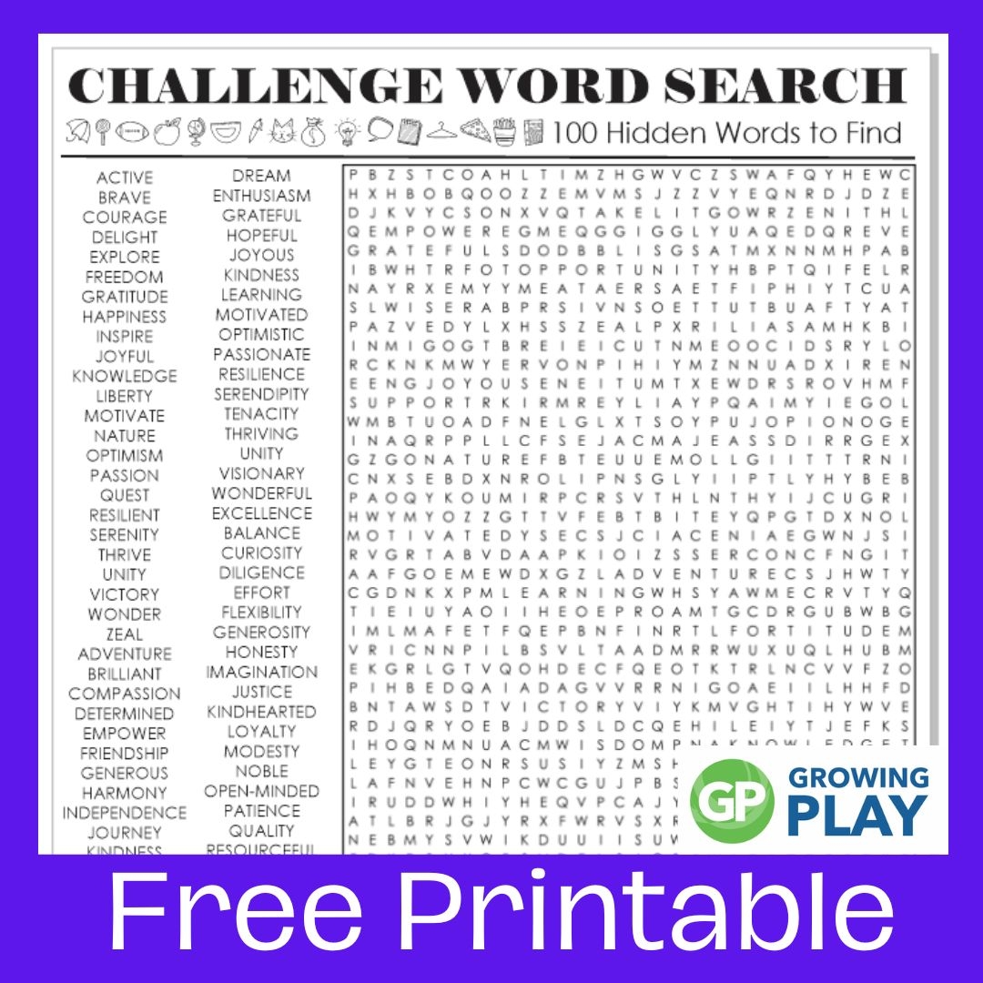 Word Puzzle Hard Printable