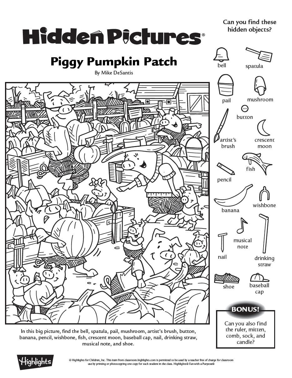 Discover 374 Hidden Object Puzzles And Hidden Pictures Printables 