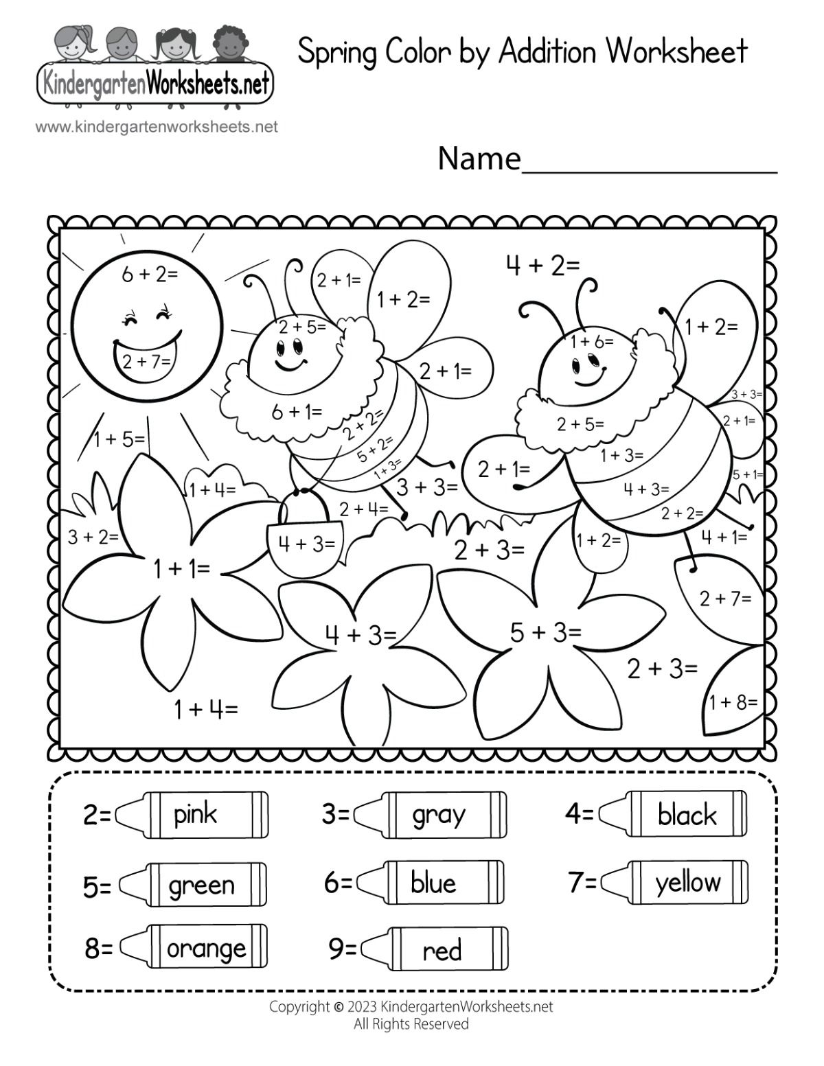 Printable Worksheets Kindergarten