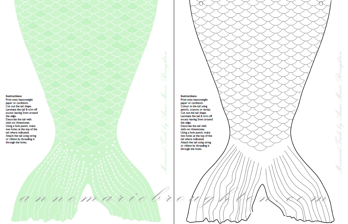 DIY Printable Paper Mermaid Tails Anne Marie Broughton