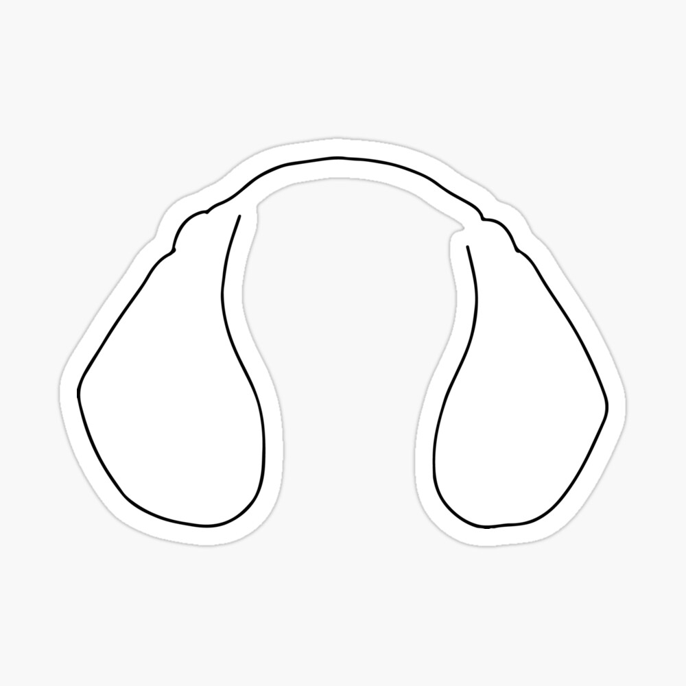 Dog Ears Line Art Drawing Dog Black Line Art Photographic Print 