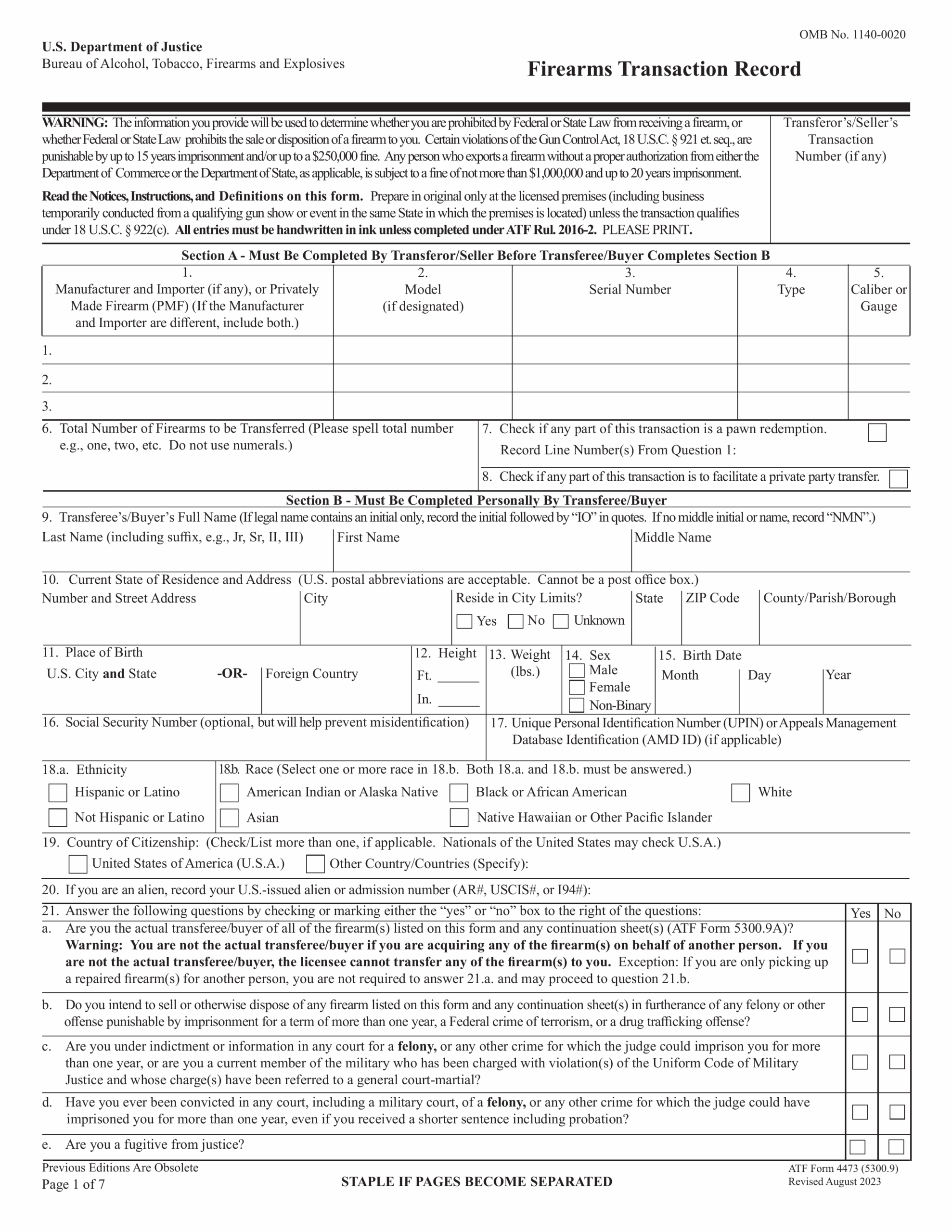 Us Passport Application Form Ds 11 Printable
