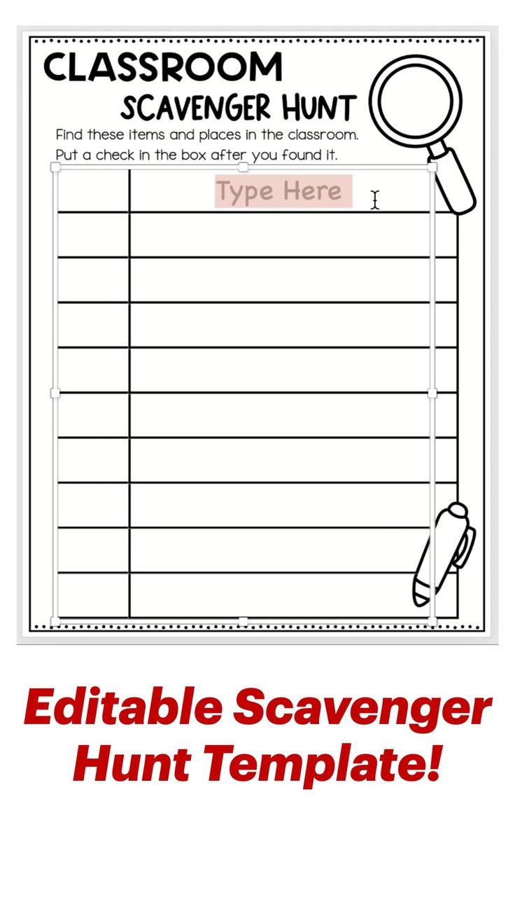 Free Printable Blank Scavenger Hunt Template