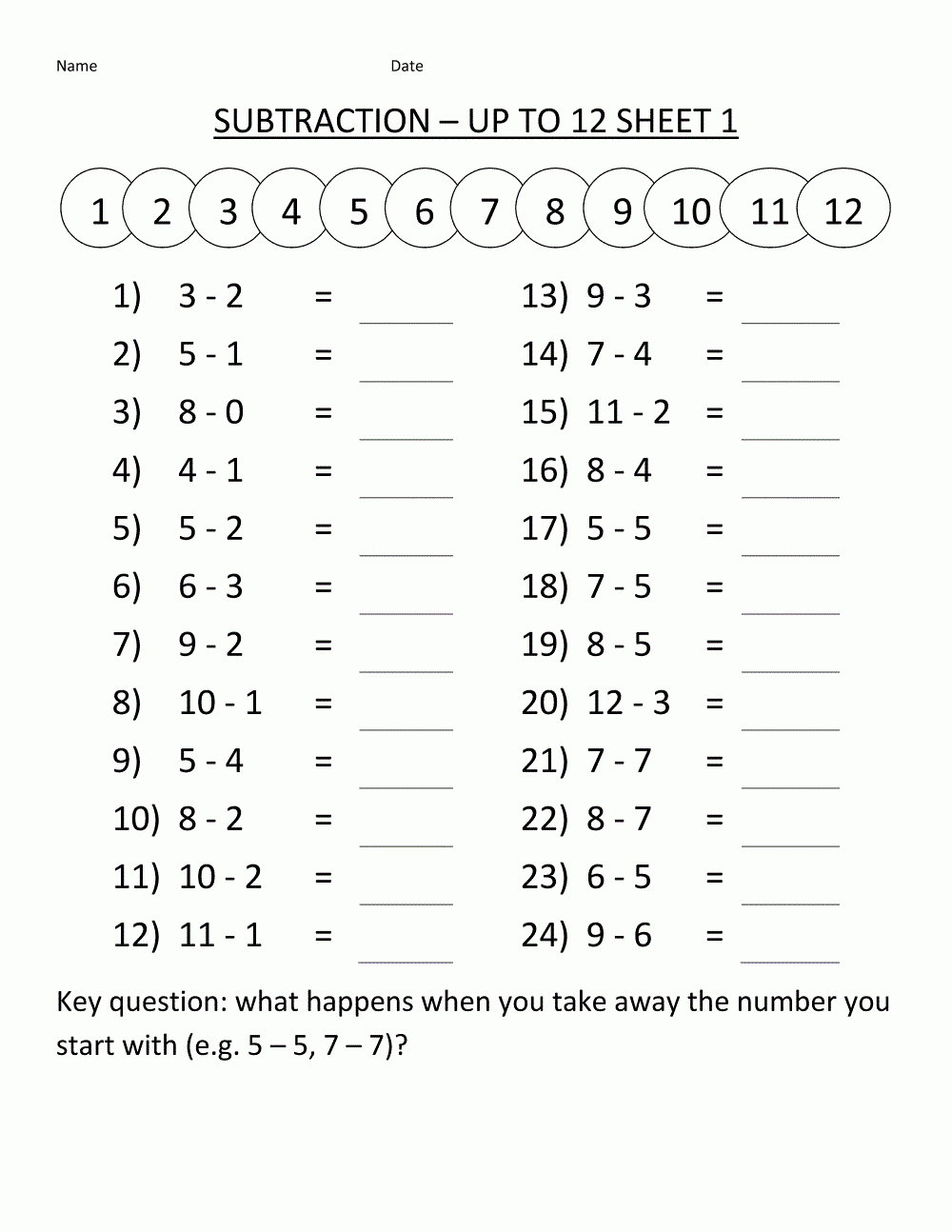 Math Worksheets Printables