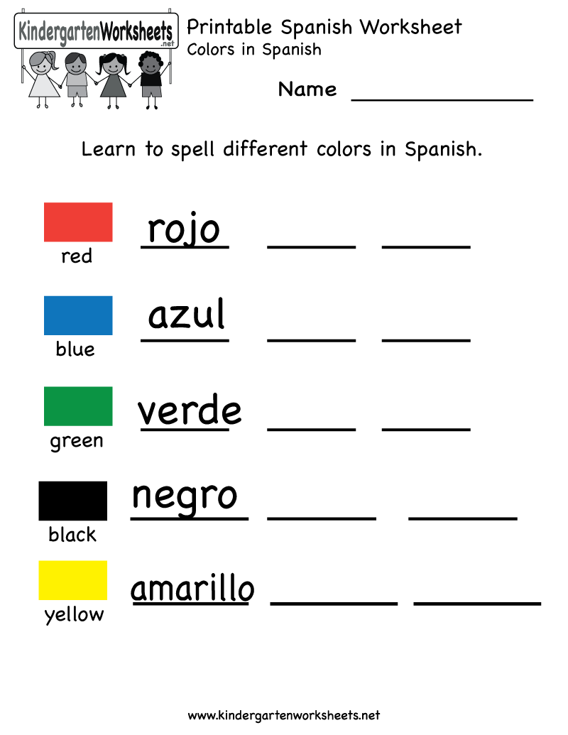 Engaging Kindergarten Spanish Worksheets For Early Language 