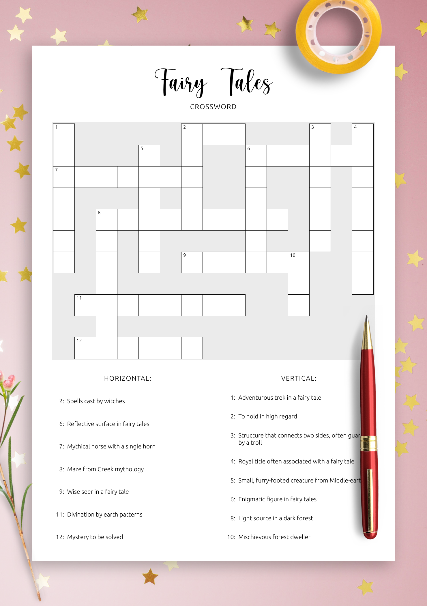 Crossword Puzzles Maker Free Printable Easy