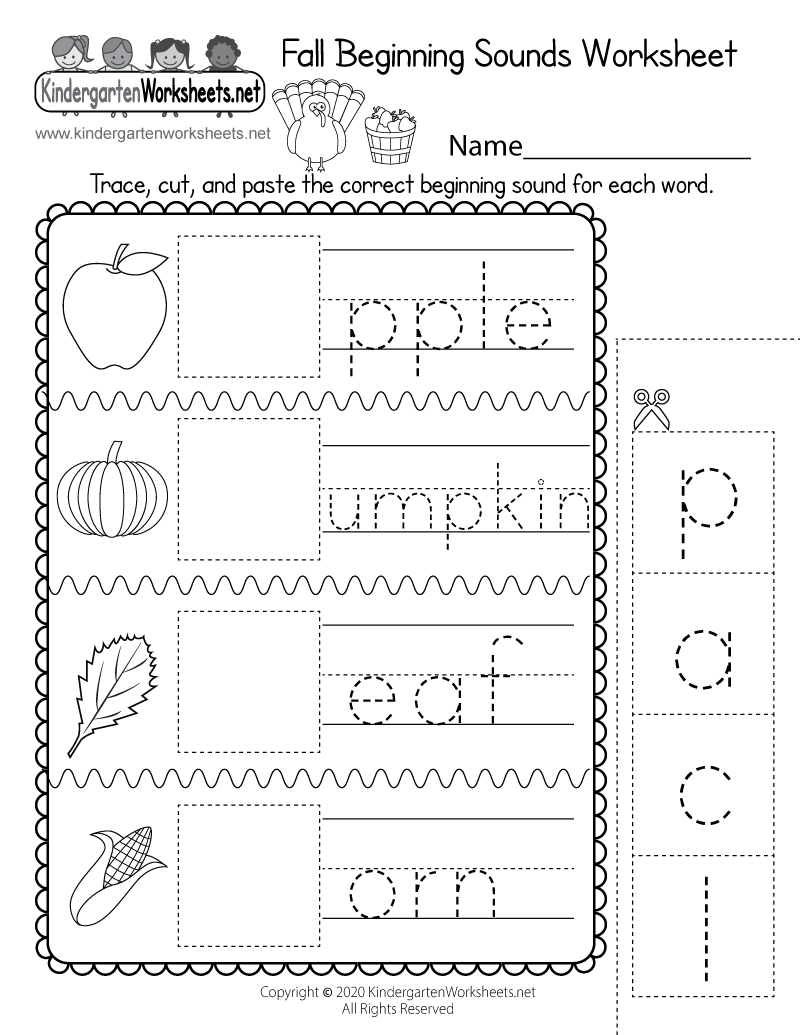 Free Printable Fall Worksheets For Preschool