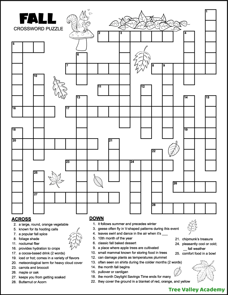 Crossword Puzzle Hard Printable