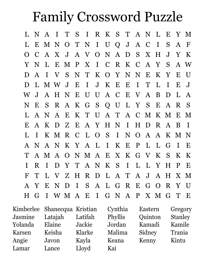 Crossword Puzzles Free Print
